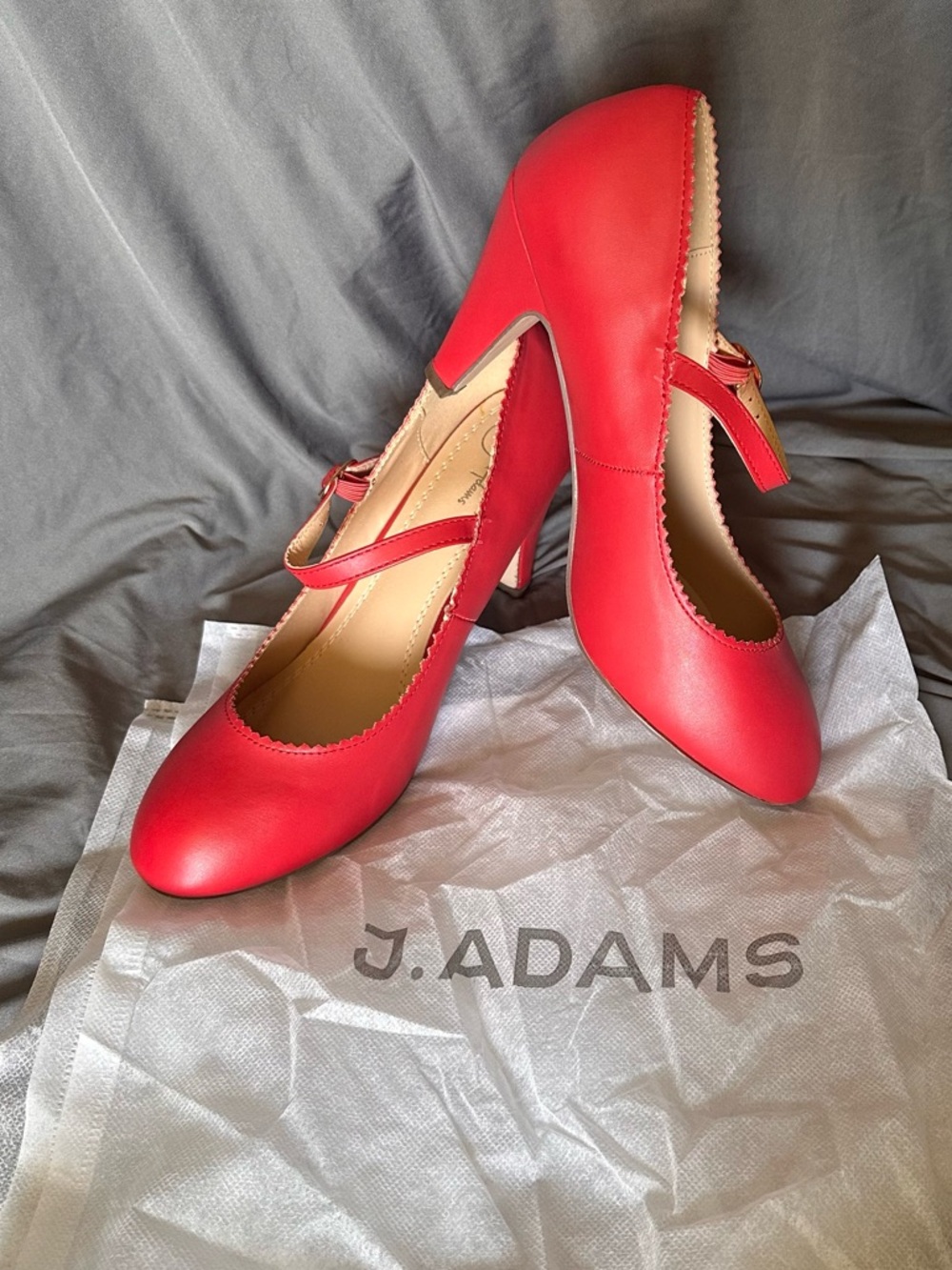 NWOB J. Adams Red “Honey” Mary Jane Heels - Picture 2 of 8